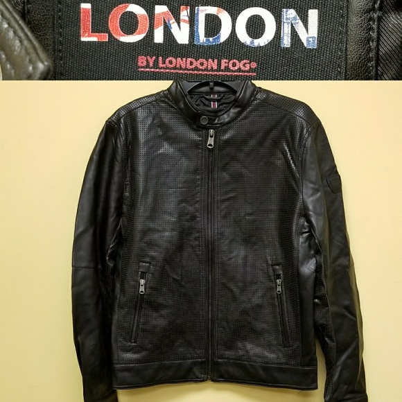 London Fog Other - London For black faux leather biker jacket NWT AS Rk w dresses